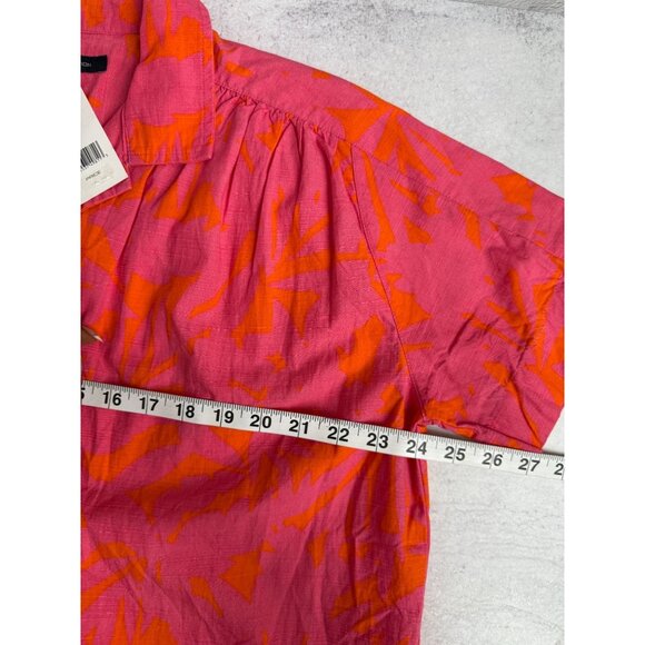 French Connection Womens Bia Alania Shirt Mandarin Orange Pink Size L - Picture 5 of 10